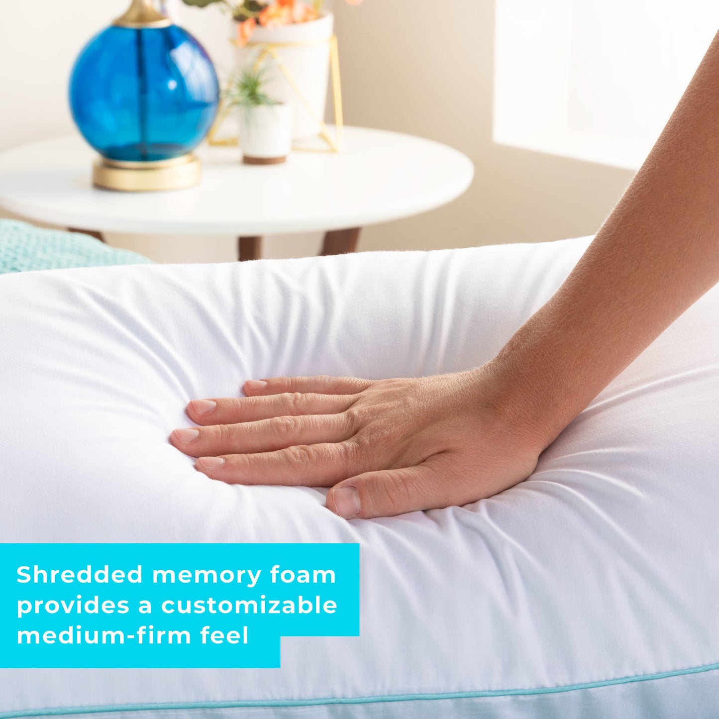 Gel Infused Shredded Memory Foam Pillow - 3 sizes