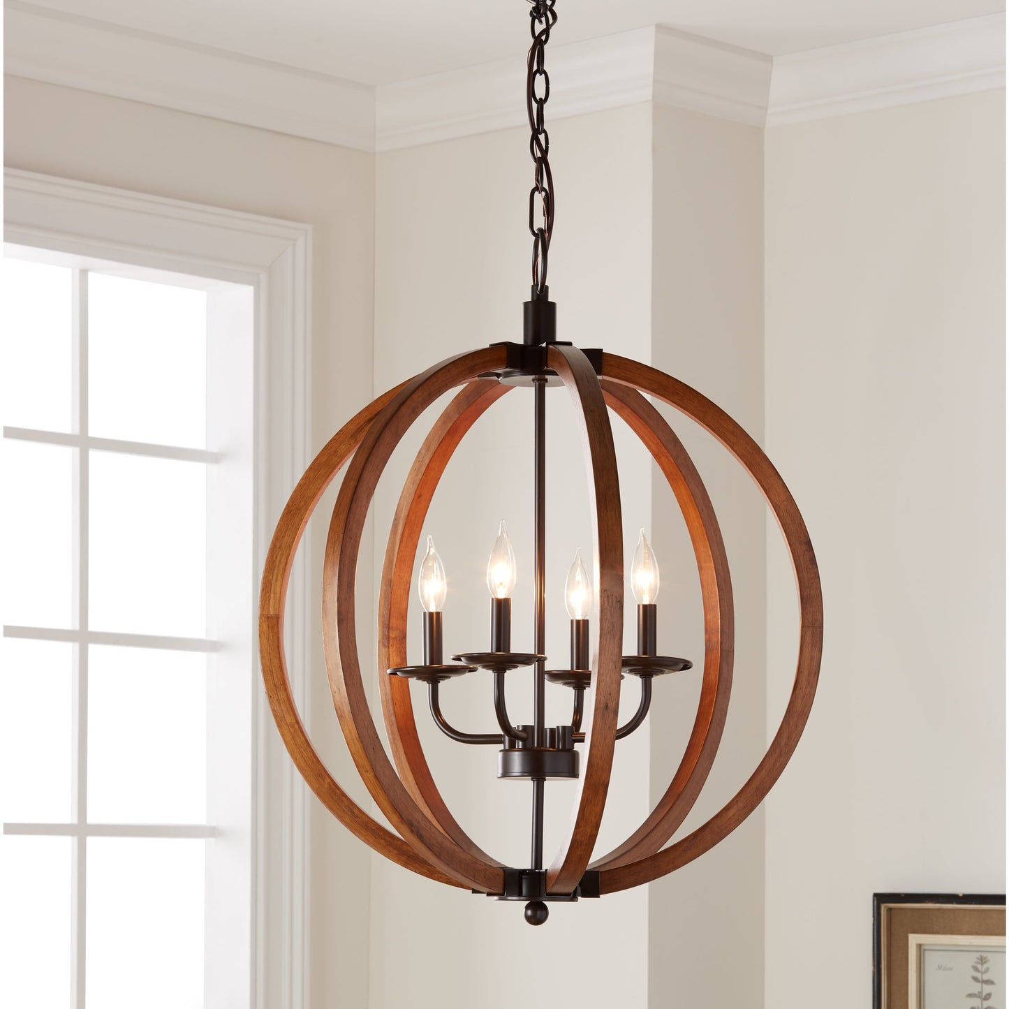 Vineyard 4-light Globe Chandelier